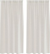 vidaXL Cortină din Voile cu perdele 2 pcs Crem 175 x 140 cm Poliester