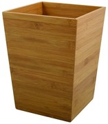 Coș de gunoi în culoare naturală din bambus 3 l – MSV