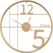 vidaXL Ceas de perete, auriu, 50 cm, fier