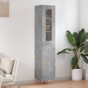 vidaXL Dulap înalt, gri beton, 34,5x34x180 cm, lemn prelucrat