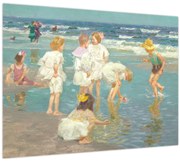 Tablou pe sticlă - Edward Henry Potthast, A Holiday, reproducere (70x50 cm)