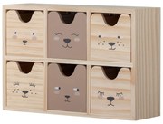 Organizator de jucării pentru copii în culoare naturală din lemn 27x8x18 cm Calle – Bloomingville Mini
