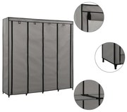 vidaXL Șifonier cu 4 compartimente, gri, 175 x 45 x 170 cm
