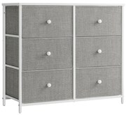 Comoda cu sertare HESTO 80x71 cm, alb/gri