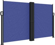 vidaXL Copertină laterală retractabilă, albastru, 140 x 1000 cm