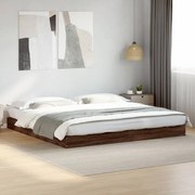 vidaXL Cadru pat fără saltea stejar maro 180x200cm lemn prelucrat