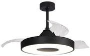 Lustra LED cu Ventilator si telecomanda COIN negru