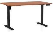 Masa inaltime reglabila OfficeTech B, 120 x 80 cm, bază neagră, cireașă