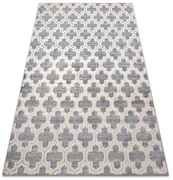 Covor CORE W6764 marocani Trellis - structural, două niveluri de lână, gri / cremă