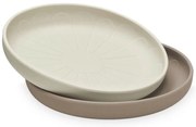 Farfurii pentru copii, bej 2 buc. din silicon ø 18,5 cm Earth – Cam Cam Copenhagen