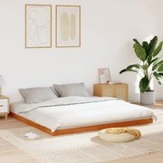 vidaXL Cadru de pat, maro ceruit, 180x200 cm, lemn masiv de pin