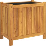 vidaXL Jardinieră de grădină cu căptușeală, 54x31x50 cm, lemn acacia