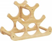 vidaXL Raft de vin, pentru 6 sticle, 35x18x25,5 cm, bambus