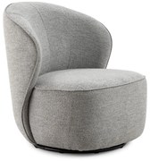 Fotoliu gri deschis pivotant Edna – MOME