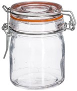 Borcan de sticla cu capac si clip, 150 ml, 8 buc