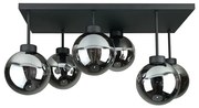Lustră aplicată DEA 6xE14/60W/230V negru/negru fumuriu