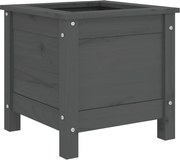 vidaXL Jardinieră de grădină, gri, 40x40x39 cm, lemn masiv pin