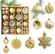 Set de decoratiuni de Craciun STARLING auriu, 40 bucati