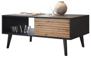 Măsuță de cafea WILLOW 46x104 cm negru/stejar artizan