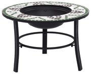 vidaXL Vatră de foc cu mozaic, verde, 68 cm, ceramică