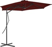 vidaXL Umbrelă de grădină, stâlp din oțel, roșu bordo, 300x230 cm