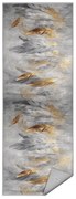 Covor tip traversă gri/auriu lavabil 80x200 cm Golden Feathers – Mila Home