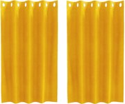 vidaXL Perdele opace 2 pcs Galben muștar 140 x 140 cm Catifea