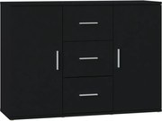 vidaXL Servantă, negru, 91x29,5x65 cm, lemn prelucrat