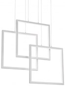 Lustra LED suspendata design geometric FRAME SP QUADRATO alba