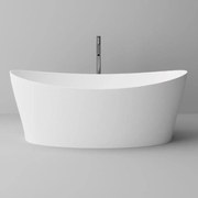 Cada baie freestanding ovala, compozit, 160 x 71 cm, Cast Marble Poros