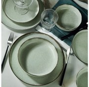 Set veselă 24 piese, verde, din porțelan