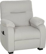 HOMCOM Fotoliu relax electric fotoliu reclinabil port USB suport picioare buzunare laterale telecomandă 96x90x103cm crem | Aosom Romania