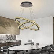 Lustră LED dimabilă pe cablu LED/115W/230V 3000-6500K argintiu + telecomandă