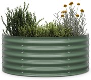 Blumfeldt High Grow Half Circle, ghiveci înălțat semicircular, 105x43x60 cm, din tablă ondulată de oțel, ușor de asamblat, rezistent la rugină și îngheț