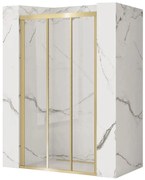 Rea Alex usi de dus 120 cm culisanta auriu periat sticla transparenta REA-K2501