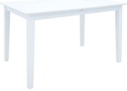 Masa Bucatarie/Dining Extensibila Marllo Din Lemn De Arbore De Cauciuc Finisaj  Alb 120-150x80x73.8cm