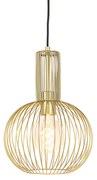 Lampă pendant de design aurie - Wire Whisk