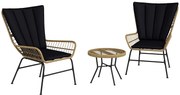 Outsunny Set de bistrou mobilier de balcon, stil Boho, rezistent la intemperii, 76 x 66 x 96 cm, Negru | Aosom Romania