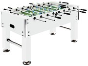 vidaXL Masă de fotbal, alb, 140x74,5x87,5 cm, oțel, 60 kg
