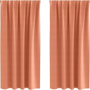 vidaXL Perdele Opaque cu Inel 2 pcs Terracota 175 x 140 cm Poliester