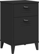 vidaXL Noptieră „VIKEN”, negru, lemn prelucrat