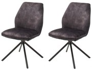 Set de 2 scaune pentru masă NEXORO, antracit