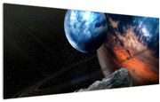 Tablou planetei în cosmos (120x50 cm)