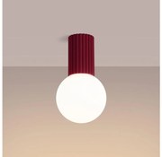 Plafonieră pentru baie Sollux SL.1748 HALO 1xG9/8W/230V IP44 roșu