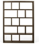 Bibliotecă maro cu aspect de lemn de nuc 150x198 cm Berlin – TemaHome