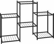 vidaXL Suport pentru flori, 83x25x60 cm, negru, fier