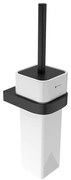 Perie de toaletă de perete NIMCO NKC 30094K-90 NIKAU alb/negru mat