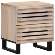 vidaXL Noptieră, 40x34x46 cm, lemn masiv mango albit