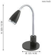 Lampă de masă Eglo 92873 FOX 1xGU10/3W/230V