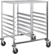 vidaXL Cărucior cu tăvi cu 12 containere GN 75x55x87cm oțel inoxidabil